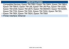 Epson C32C824A8811 UB-E04: mPOS Friendly Ethernet Card, DHCP Enabled