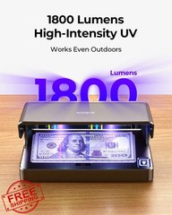 MUNBYN IMC26 Counterfeit Bill Detector, UV Light Money Checker Rechargeable