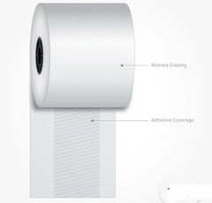3 1/8″ (80 mm) x 170′ Iconex Full-Tack Sticky Media Linerless Labels (10 rolls)