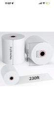 3 1/8″ x 230′ THERMAL POS RECEIPT PRINTER ROLL PAPER BPA FREE USA 5 ROLLS