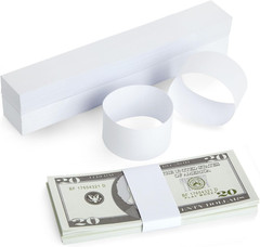 Money Bands Cash Wrappers Customizable Blank Currency Multipurpose 300 Pack