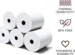 (20 Rolls) 3 1/8 x 200ft’ Thermal Paper Rolls BPA-Free 80mm Thermal Receipt P…