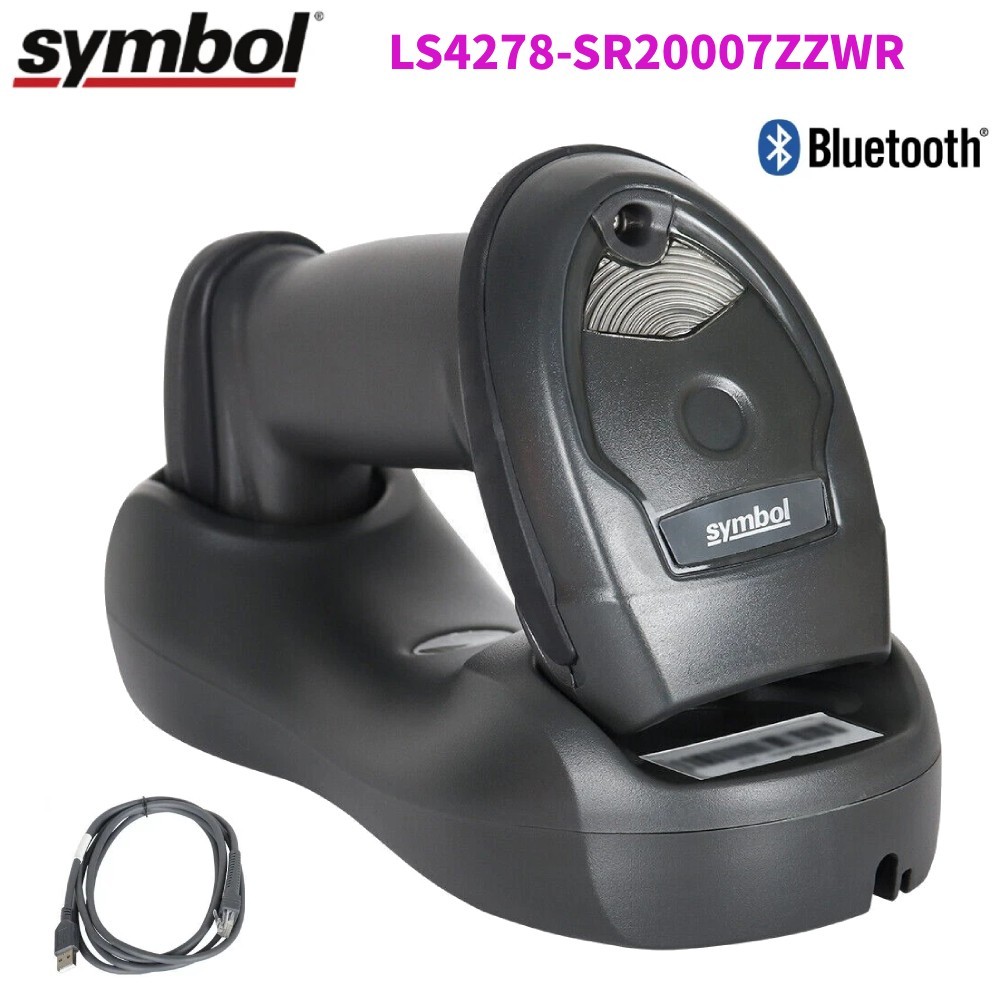 Symbol LS4278-SR20007ZZWR Bluetooth Handheld Barcode Scanner+Cradle USB Cable