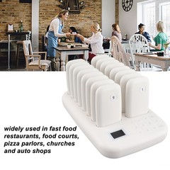 Wireless Calling System 16 Pagers 546yd Transmission 2 Working Modes Touch TUIW