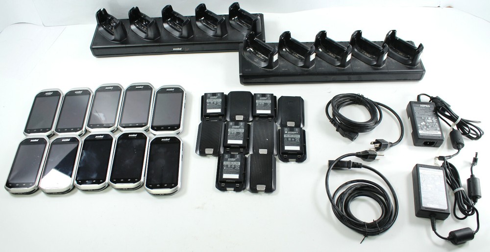 Lot of 10 Symbol MC40N0-SCJ3R00 Barcode Scanner w/ Batteries & 2x Charge Docks