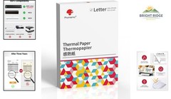Inkless 8.5×11 Thermal Paper, 100 Sheets, Ideal for Portable Letter Printers