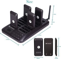 Long Range Restaurant Pager System 16 Pagers 984ft Standby Time 20 Hours