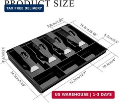 Cash Register Drawer Insert Tray- Cash Money Tray,Portable Currency Till Replace