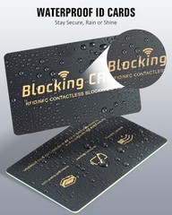 RFID Blocking Card,Contactless NFC Debit Credit Card Passport Protector, One Car
