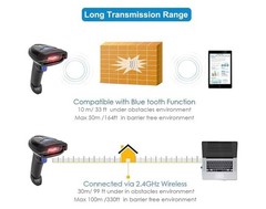 NETUM Bluetooth Barcode Scanner 2.4G Wireless & Bluetooth Function NT-1228BC