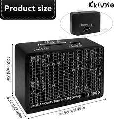 “Kkluno $3000 Cash Vault Wooden Money Saving Box Coin Counter Piggy Bank for A “