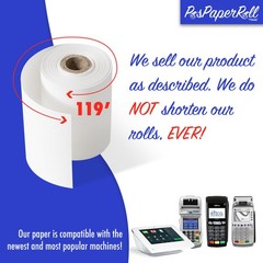 3-1/8 x 119 Feet Thermal Rolls by PosPaperRoll