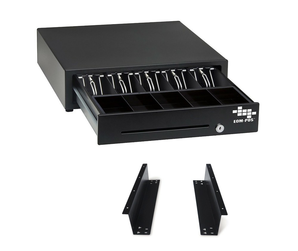 EOM-POS Cash Register Money Drawer. Built in Cable to Connect to Receipt Printer