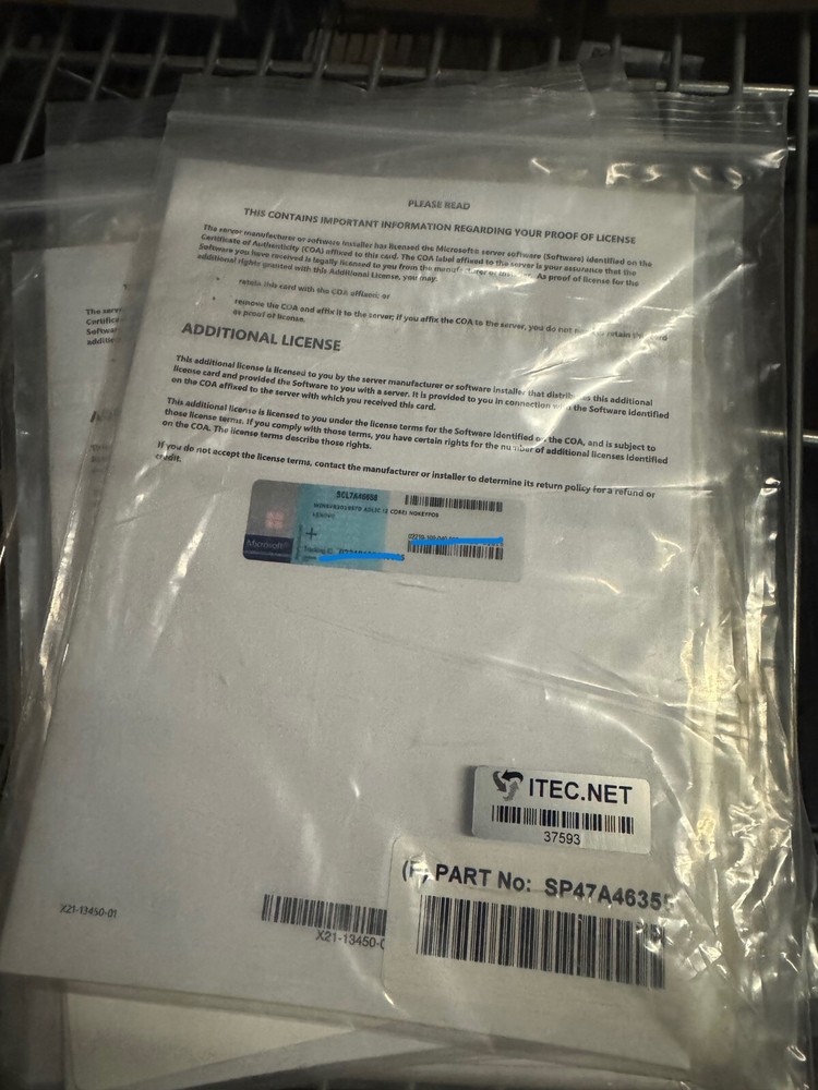 Lenovo Windows Server 2019 Standard License – 2 Additional Cores SP47A46352