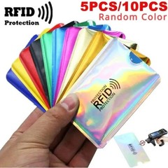 10Pcs Anti-Scan Card Sleeve Anti-Magnetic Anti-Theft anti RFID/NFC Scanning Alum