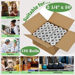 150 Rolls 2 1/4″ x 50 Thermal Receipt Cash Register Credit Card Paper BPA Free