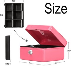 Compact Double Layer Money Box with Key Lock – Perfect for Home Security