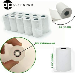 10 Rolls of 2 1/4″ x 50′ Biodegradable Thermal Paper for Verifone & Ingenico