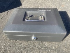 SentrySafe Metal Cash Box Black Key Lock Portable Lockable Handle Secure Storage