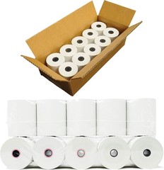 (10 Rolls) 3 1/8 x 230 Thermal Paper Receipt Rolls (55 GSM – 80mm x 70m) Fits Al