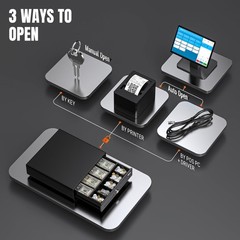 Tera 13 Cash Register Drawer For Point Of Pos System 4 Bill 5 Coin Cash Tray 6