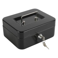 Locking Steel Medium Cash Box with Removable Coin Tray and Key Lock,7.87″x 6….