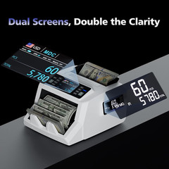 N71 Money Counter Machine Mixed Denomination, Dual-Display Mixed Denomination Va