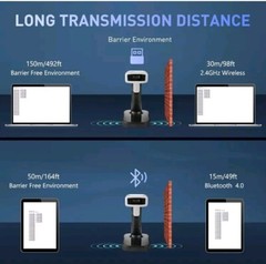 2D Barcode/QR Bar Code Scanner 2.4GHz Wireless JRHC Bluetooth Scanner Handheld