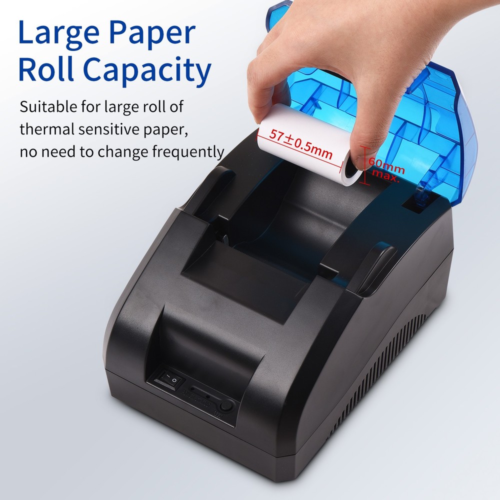 58mm Thermal Receipt Printer Desktop USB Connection Printer Barcode Pr CFTD