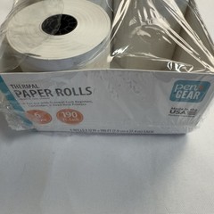 Thermal Paper Rolls 3.125″ x 190′ Paper 5 Rolls Pen+Gear Opened Pack