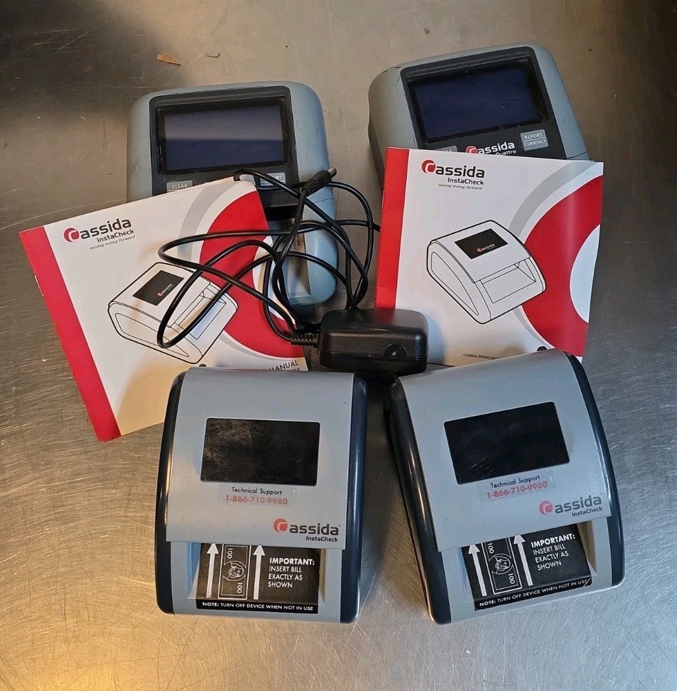 Cassida Quattro 4-way Automatic Counterfeit Detector & Cassida Instacheck Lot