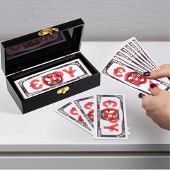 2 Pcs Acrylic Lockable Cash Box Cash Organizer Money Holder Single Row Currency