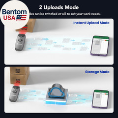 Bluetooth 2D&1D Barcode Scanner, Portable Wireless Mini Barcode Reader with 2.4G