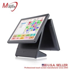 Dual screen POS touch computer all in one I5/8G/128G/15″