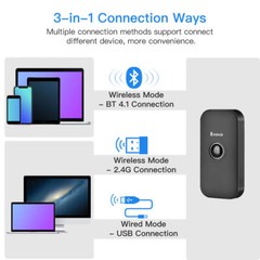 Eyoyo Mini 1D Bluetooth Barcode Scanner Work with Windows Android iOS Phone
