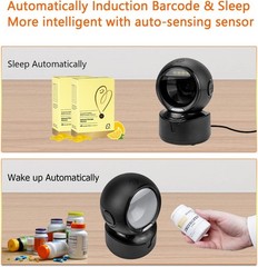 NetumScan Automatic Omnidirectional Desktop Barcode Scanner, Hands-Free USB W…