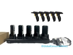 LOT OF 5x Zebra TC56 2D Android 8.1 Mobile TC56CJ +Cradle +New Cases +Handles
