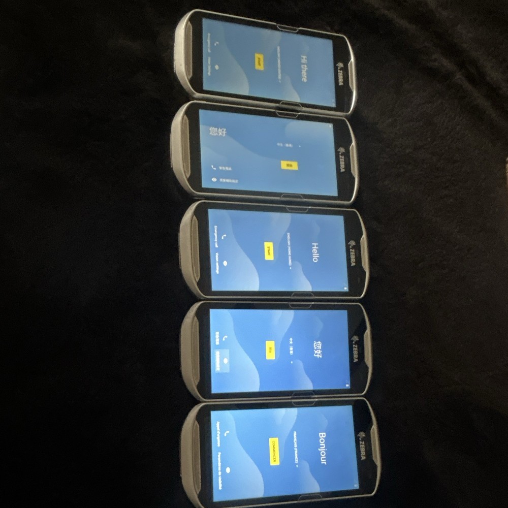 LOT OF 5 Zebra TC56 TC56CJ Handheld Mobile Scanner W Battery & Dock No Charger