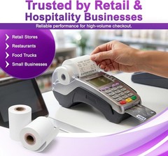 10-Pack Thermal Receipt Paper Rolls 2 1/4″ x 55′ for Verifone & Ingenico