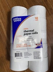 Office Depot® Thermal Paper Rolls, 1 3/4″ x 230′, White, Pack Of 10 554-085