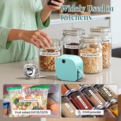 Label Maker Machine with 4 Tape, P12 Bluetooth Small Label Makers Ribbon Prin…