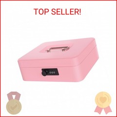 Cash Box with Money Tray and Combination Lock, Metal Money Box for Cash Register