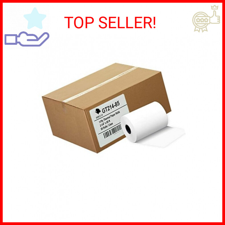 (50) Gorilla Supply 2 1/4 x 85 Thermal Paper Receipt Rolls Clover Mini Verifone