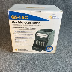 Royal Sovereign QS-1AC Electric Coin Sorter 200 Coin Capacity Anti-Jam Tech