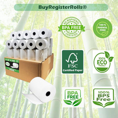 Phenol Free Thermal Paper 3 1/8″ X 230′ Ft (Also BPA & BPS Free – 50 Rolls) Clim