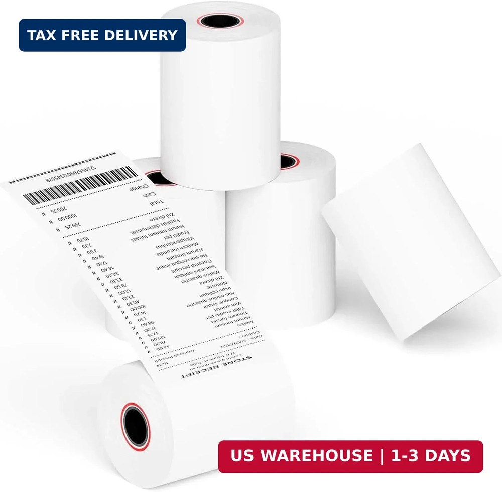 3-1/8 x 230ft Thermal Receipt Paper Rolls, Cash Register Paper Rolls, Thermal Pa