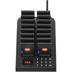 Uimoso Wireless Paging System with 16 Coasters for Restaurant Guest Queue