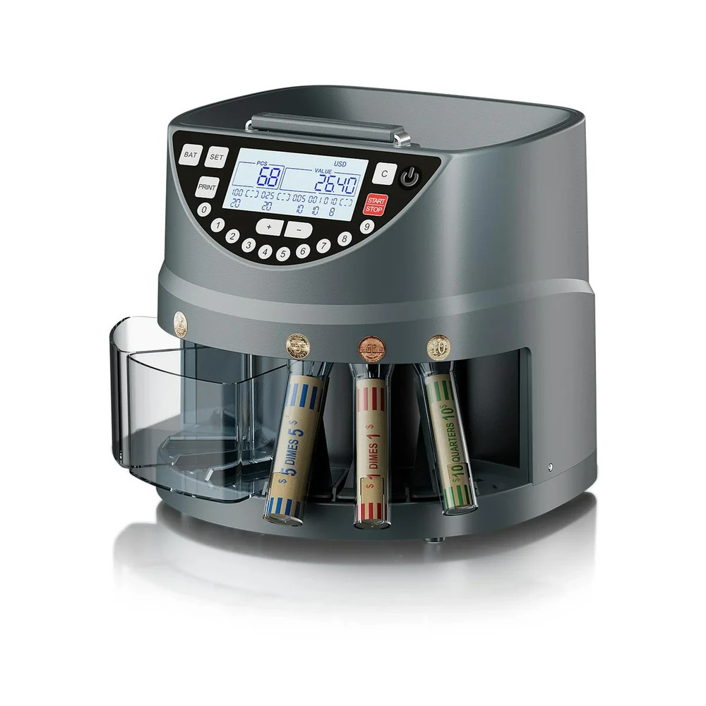 Coin Counter and Sorter TFT Display Accurate Sorting Machine for 5 Denominations