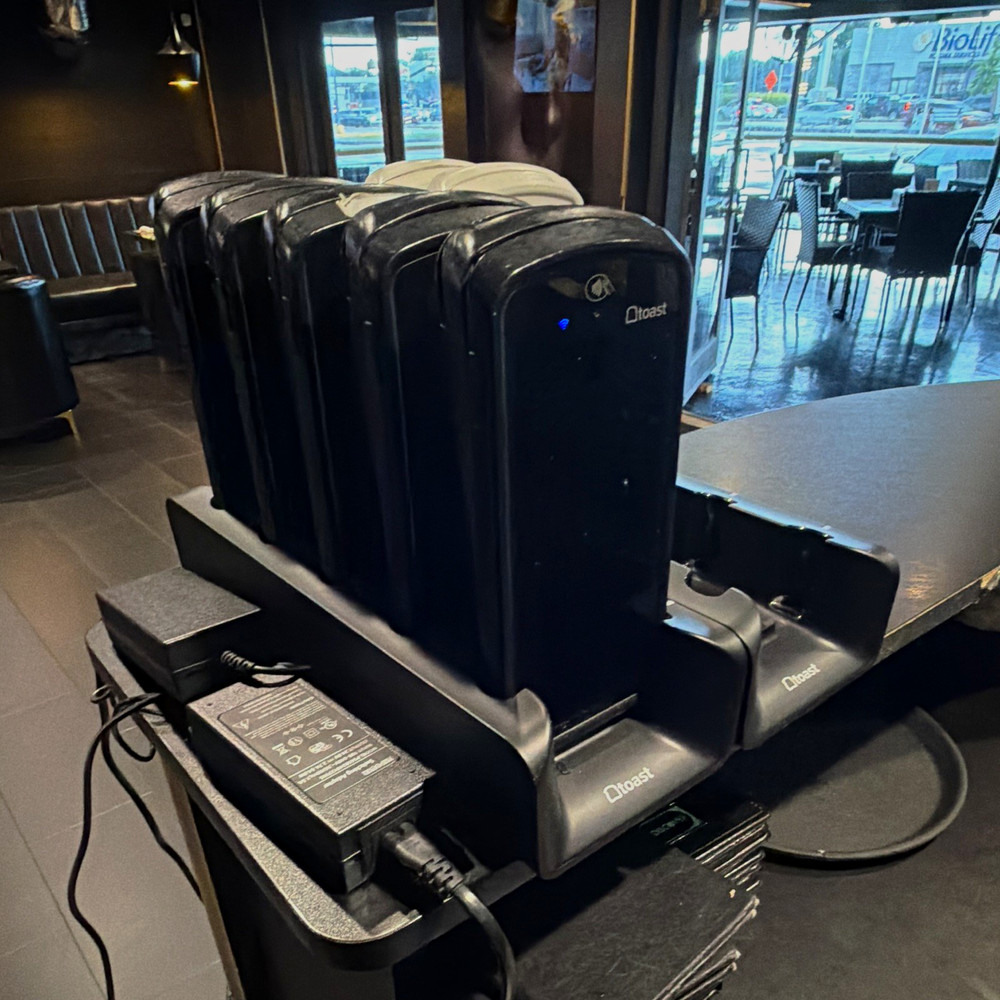 Toast Go 2 Restaurant POS Handheld Terminals w/ Multi-Bay Charging Dock, B/W