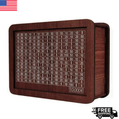 $10000 Cash Vault Wooden Savings Box,Wooden Savings Box with Money Target & Numb